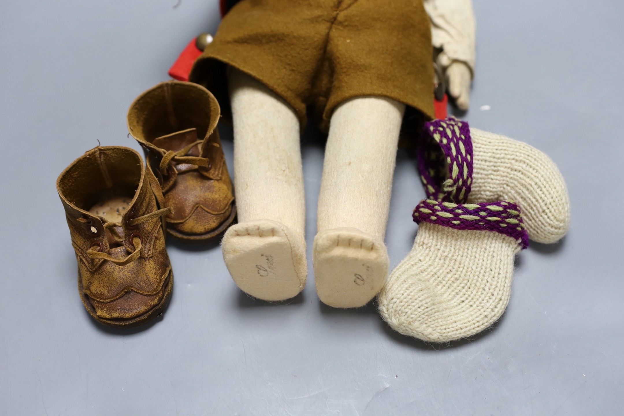 A Lenci felt mountaineer doll, 46cm